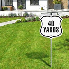 40 Yards Golf Course Running Race 5k Shield Shaped Sign With Stake