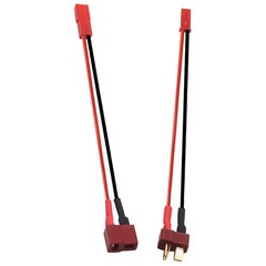 1 Pair 10CM 20AWG T Plug to JST Connector Adapter, RC Lipo Battery Charger