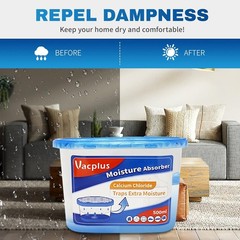 Fragrance-Free Moisture Absorbers – 6 Pack Leakproof Dehumidifier for Any Room