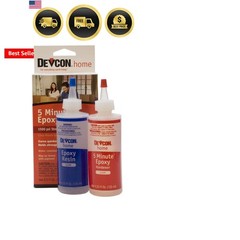 Devcon Epoxy, 5 Minute Epoxy, 4-1/2 Ounce Bottles, 2 Bottles |