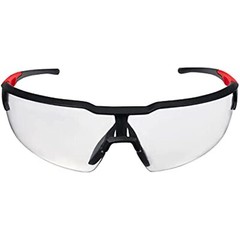 Milwaukee Anti-Scratch Safety Glasses Clear Lens Black/Red Frame – Case of: 1;