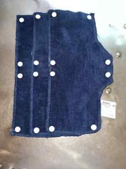 QTY-3 OCCUNOMIX Terry Toppers Cloth Snap On replacement Hard Hat Sweatbands Navy