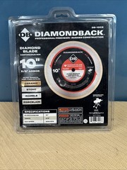 DIAMONDBACK DB-10CR Continuous Rim Wet Cut Diamond Blade Concrete 10 inch – NEW