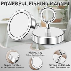 Ultimate 500 LBS Pickup Magnet – 2.36″ Neodymium for Reliable Outdoor Adventures