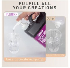 Puduo Epoxy Resin Kit 1.1Gallon，Newly Formulated Crystal 1.1 GALLON, Clear