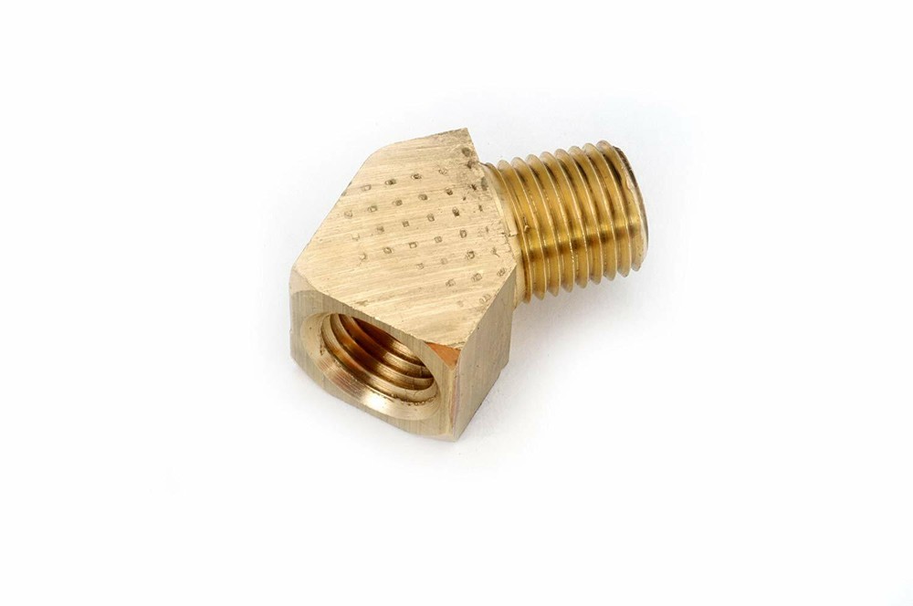 Parker 2200P-8-8 Brass 45 Degree Elbow. 1/2″ Male Pipe X 1/2″ Female Pipe