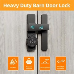 Flip Latch Lock With Combination 180° Swinging Door Lock No-drill AJ0N
