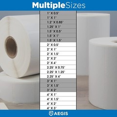 Direct Thermal Labels for Barcodes – 2.25″ x 1.25″ – 12 Rolls, 1000 Labels/Roll