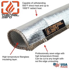 Thermal Zero AHS136 Sewn High Temperature Heat Protective Sleeve Exhaust Heat…