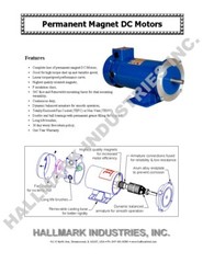 DC MOTOR, 3/4HP, 56C, 12V, 1750RPM, TEFC, Hallmark Industries
