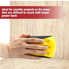 Hook and Loop Block KIT 6 Inch Round & Mouse Hand Sanding, Interface Pads Ideal