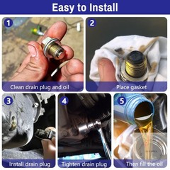 600 Pcs Aluminum Crush Washer Assortment Kit – 18 Sizes Oil Drain Plug Gasket