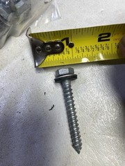 Hex 1/4”x2” Rubber Washer Head Pole Gripper Roofing Screws Galvanized Coated #10