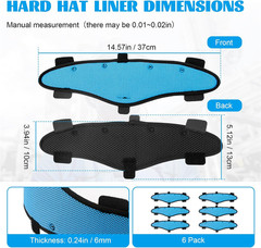 Hard Hat Sweatbands, Reusable Hard Hat Cooling Liner for Most Helmets, Washab…