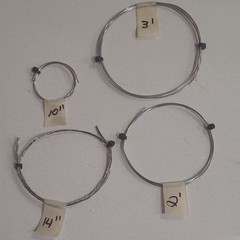 Copper Wire Coils Lot, bright and shiny Assorted Lengths w/ Tags