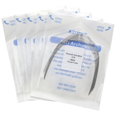 Dental Orthodontics Heat Thermal Activated Niti Arch Wire Ovoid/Nature AZDENT