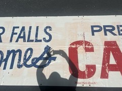 Vintage 1970’s Hand Painted Banner Beaver Falls Welcomes President Carter 19’