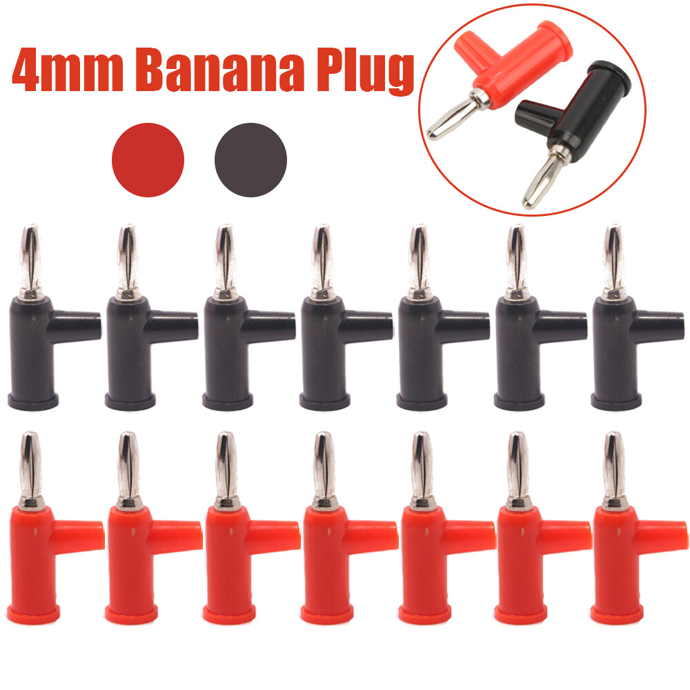 20PCS 4mm Banana Plug Stackable Solderless Banana Plug Connector For Securi FOD