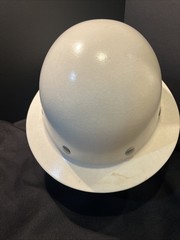 NEW NOS VTG SuperGlas FIBRE-METAL Safety Hard Rimmed Hat Cap Helmet White USA