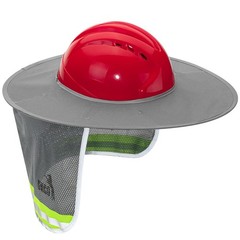 Industrial Hard Hat Sun Shield, Grey, Mesh, Reflective, Full & Standard Brim,…