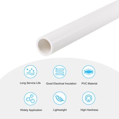 16mm ID 20mm OD 0.35m PVC Rigid Tube Round Pipe Hardware Tubing for Crafts
