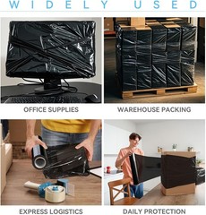 Shrink Wrap Pallet Wrap 18″ x 1500FT 80 Gauge Hand Stretch Plastic Film (4 Roll)