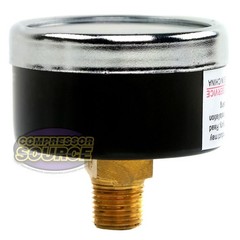 1/8″ NPT Air Compressor Hydraulic Pressure Gauge 0-60 PSI Back Mount 1.5″ Face