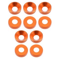 10 Pcs 12mm x 5mm x 3mm Aluminum Alloy Countersunk Washer Orange