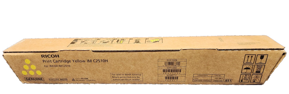 Genuine Ricoh Savin Lanier IM C2510H 842555 Yellow Print Cartridge
