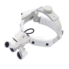 3.5X Dental Surgical Headband Medical LED Light Binocular Loupes DY-106 White