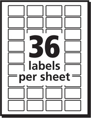 Removable Print or Write Labels, White, 0.5 X 0.75 Inches, Pack of 1008 (5418)