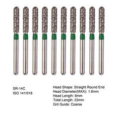 Dental Burs Diamond FG High Speed Round End Taper Ball Football Cylinder Coarse