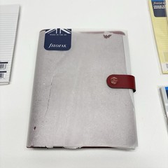 Filofax The Original A5 Leather Organiser Red Made in UK w/ Extras READ DESCRIP