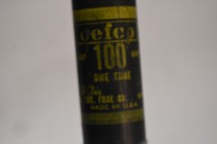 Cefco OT100/250 100A 250V One Time Electrical Fuse Blade Copper Black Made USA