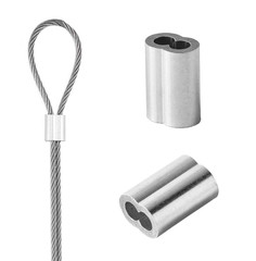 1/8″ (3Mm) Aluminum Crimping Loop Sleeve for Wire Rope, Cable Ferrule (100Pcs)..