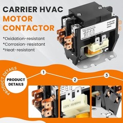HVAC 2 Pole 40 Amp HVAC Contactor 220V Coil AC Condenser Heat Pump Replacement