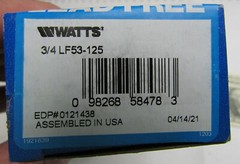 New Watts 3/4″ NPT Lead Free Brass Poppet Pressure Relief Valve 125 PSI LF53-125