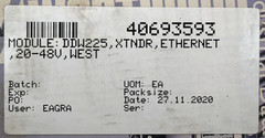 WESTERMO DDW-225 | DDW225 ETHERNET EXTENDER MODULE 20-48V 40693593 3642-0250