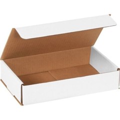 50 10 x 6 x 2 White Corrugated Mailers Die Cut Tuck Flap Boxes Free Shipping