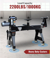 HOLKIE Set of 4 Leveling Stem Casters Retractable Wheels 2200LB Capacity