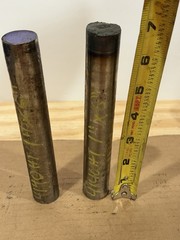 4140 Hot Rolled Steel Bar Round Stock Heat Treated 1” OD x ~6” Lot of 2