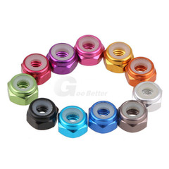 M2.5 Aluminum Alloy Lock Nut Nylon Insert Lock Nus Hex Locknut Multicolor Metric