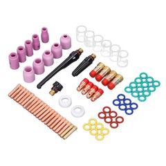 81Pcs Set TIG Welding Torch Kit Gas Lens Type 10 Glass Cup Accessories Tools♡