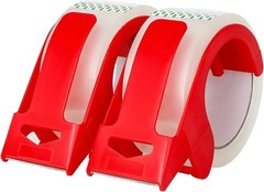 2-Pack Clear Packing Tape with Dispenser-2.7mil x 1.88″ x 55Y Heavy Duty Pack…