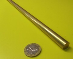 360 Brass Rod 1/2″ (.500″) Diameter x 12.0″ Length