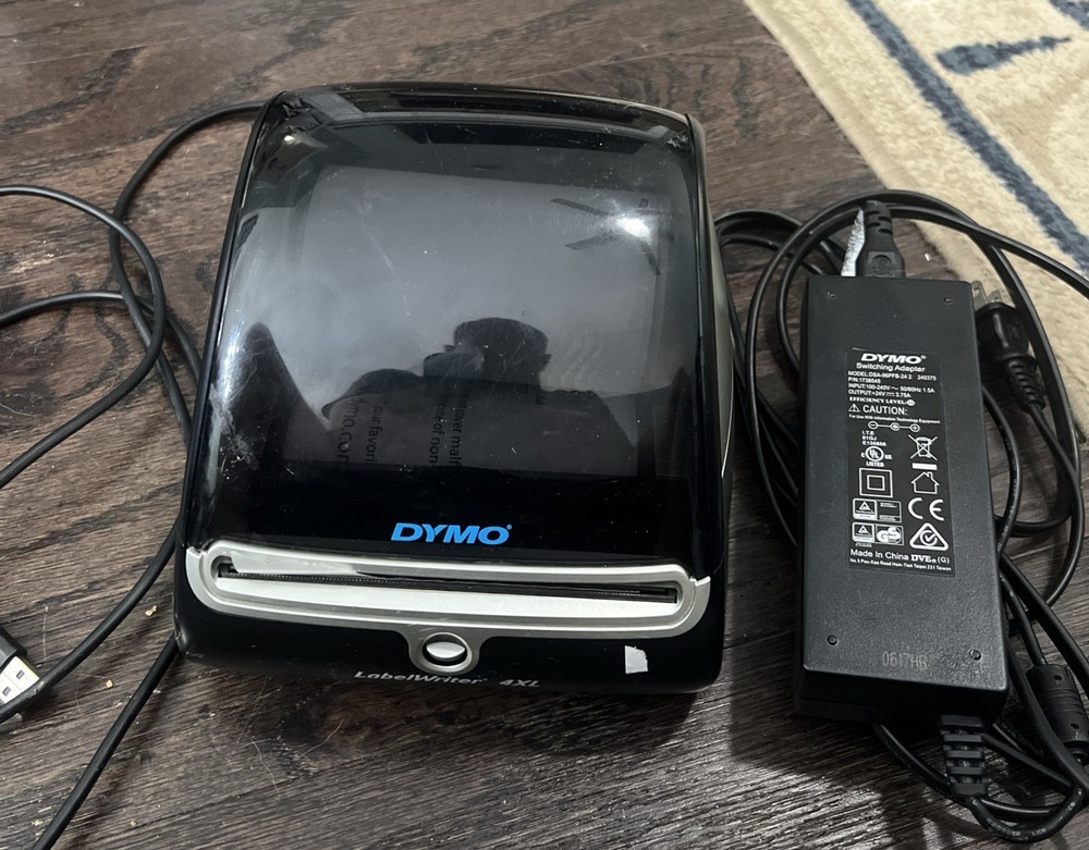 Dymo LabelWriter 4XL Label Printer 4 in x 6 in Labels- Black (1738542) W/labels