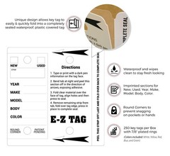 CarBowz Round Corner Dealer Key Tags Self Laminating Yellow