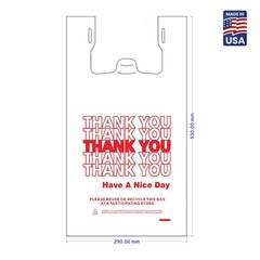 Bags 1/6 Large 21 x 6.5 x 11.5 “Thank You” T-Shirt Plastic Grocery Shopping 0.59
