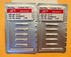 KERR JET Dental Carbide Bur RA 56 57 58 straight fissure plain. Made in Canada