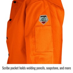 Revco Black Stallion 9 oz FR 30″ Orange Cotton Welding Jacket Size 2XL